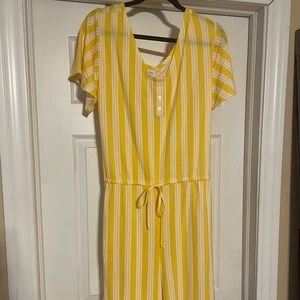 NWT Lularoe Yellow Stripes Shorts Jumper